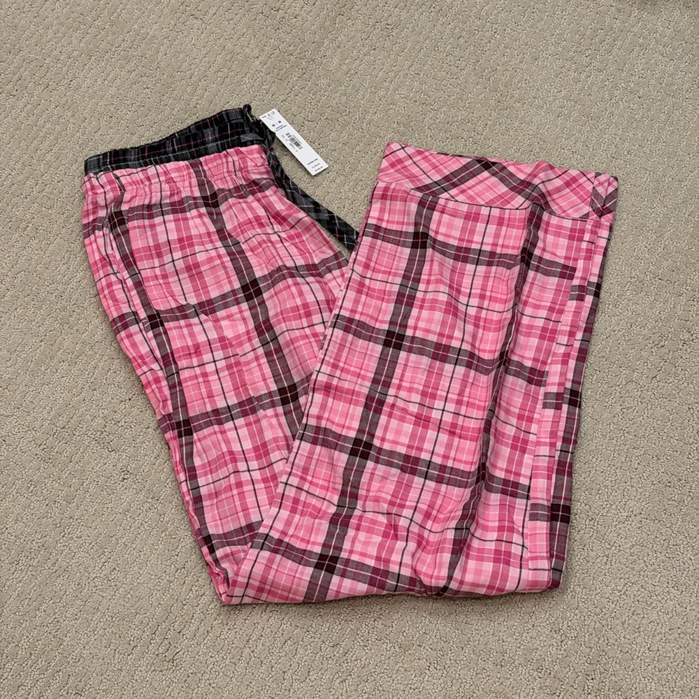 VS Pink Flannel Plaid Pajamas